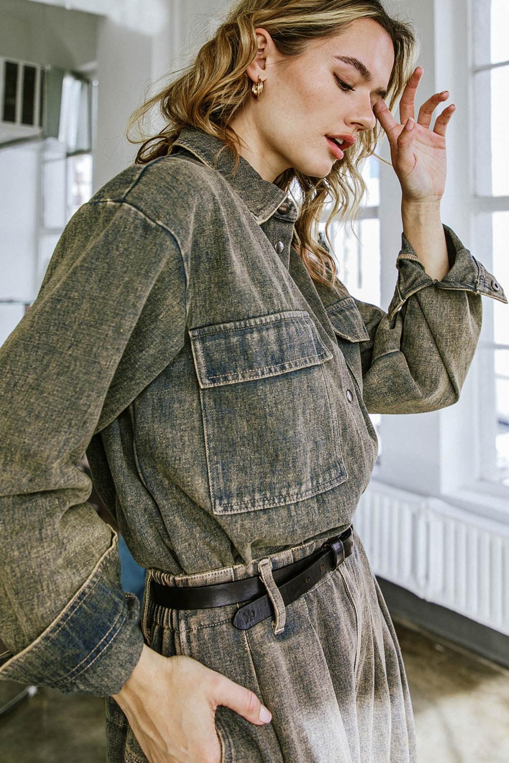Stuck in Your Ways Denim Top