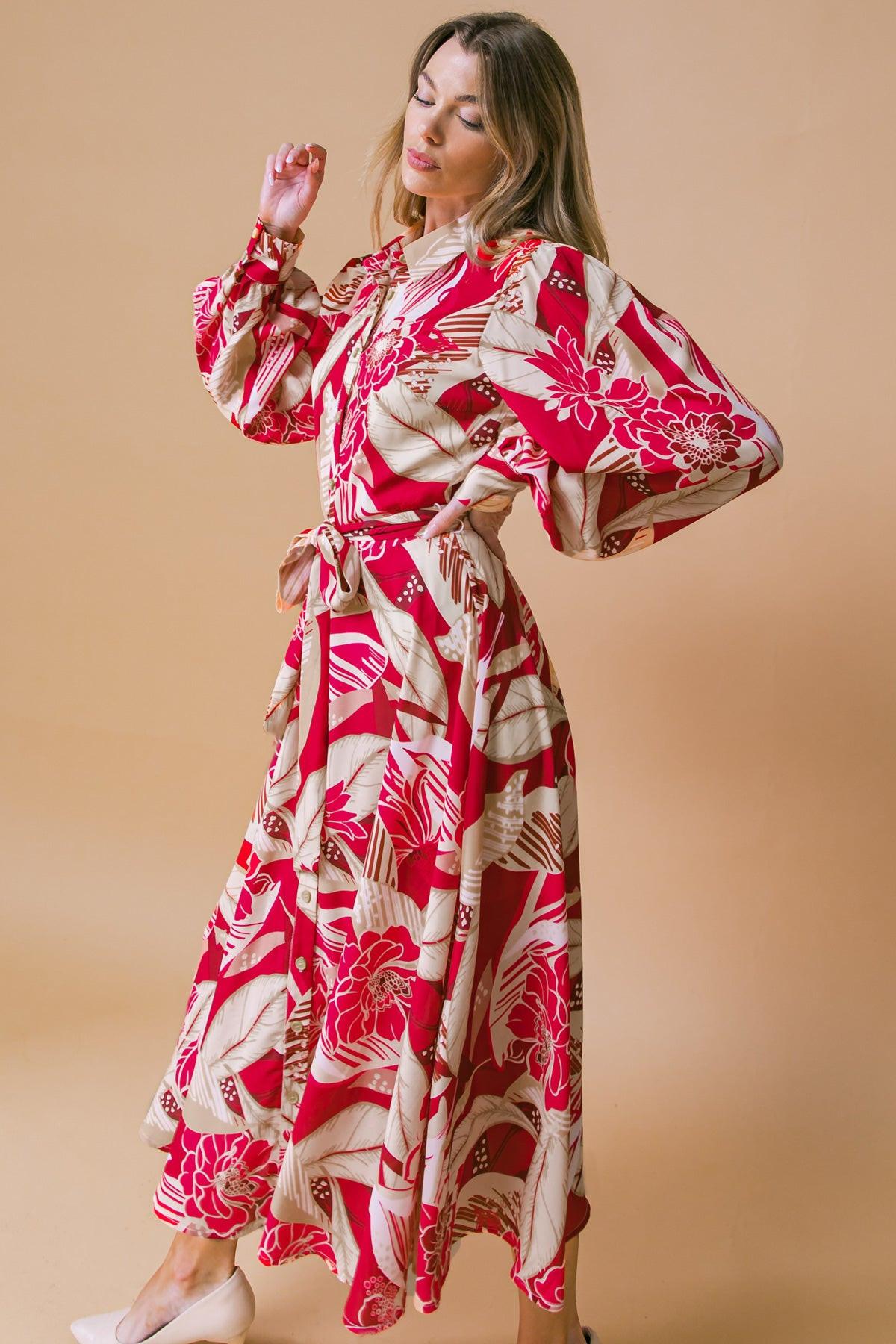 Heart of Woven Midi Dress