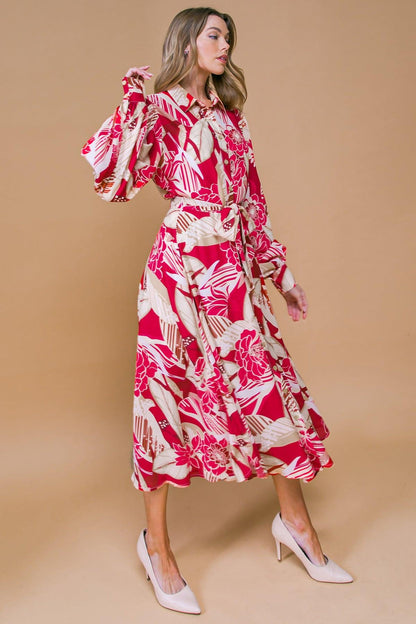 Heart of Woven Midi Dress