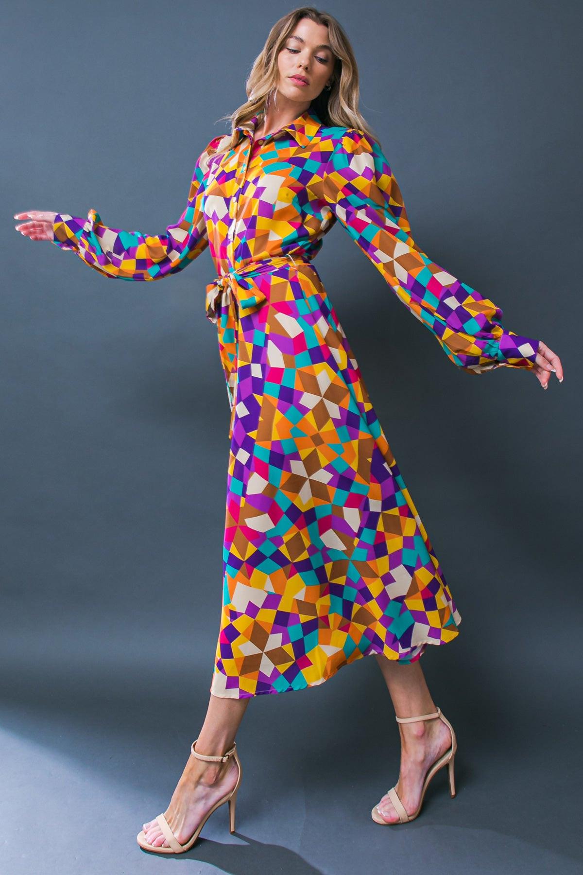 Change in the Air Woven Midi Dress