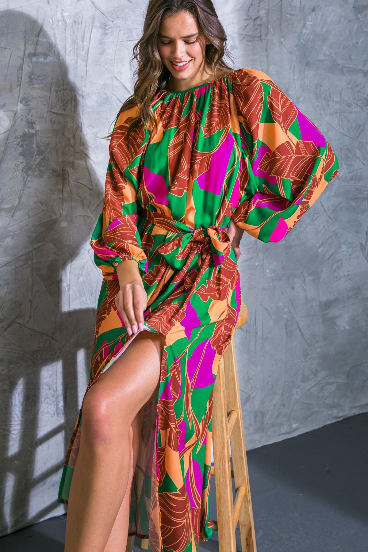 Cue the Chic Woven Midi Dress