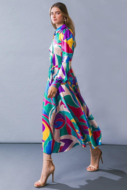 Focused on Priorities Woven Midi Dress