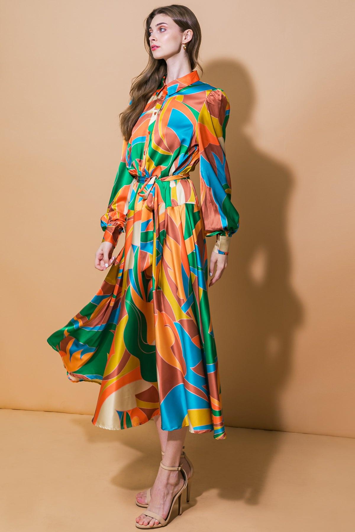 Focused on Priorities Woven Midi Dress