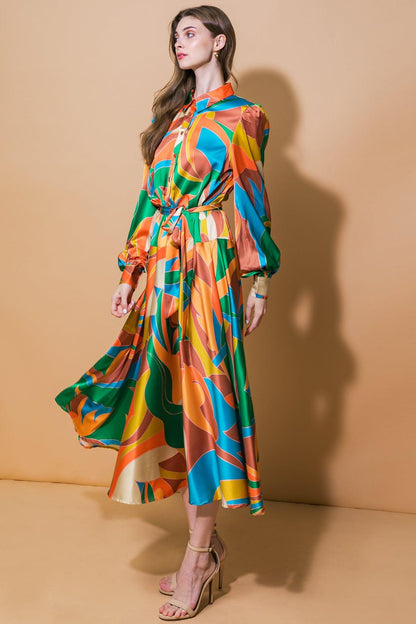 Focused on Priorities Woven Midi Dress