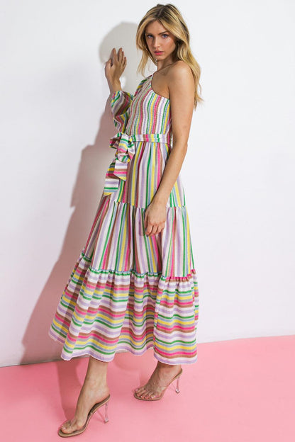 No Matter Where I Go Woven Midi Dress