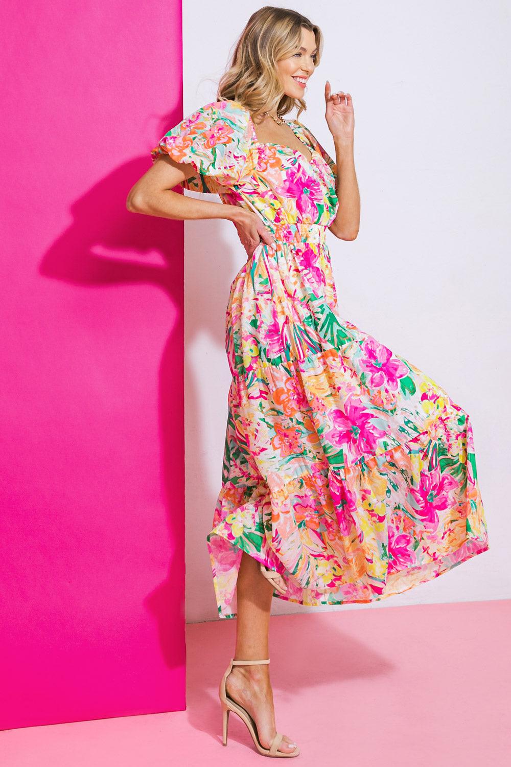 It Starts Now Woven Midi Dress