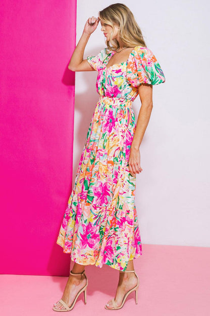 It Starts Now Woven Midi Dress