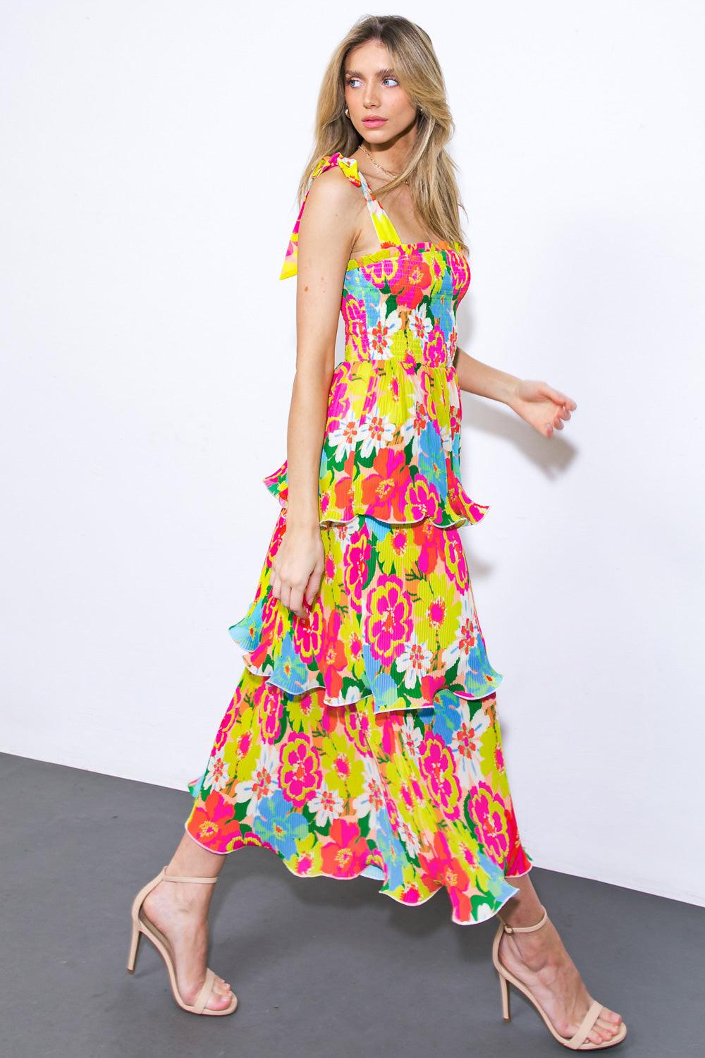 Visions From the Meadow Woven Midi Dress