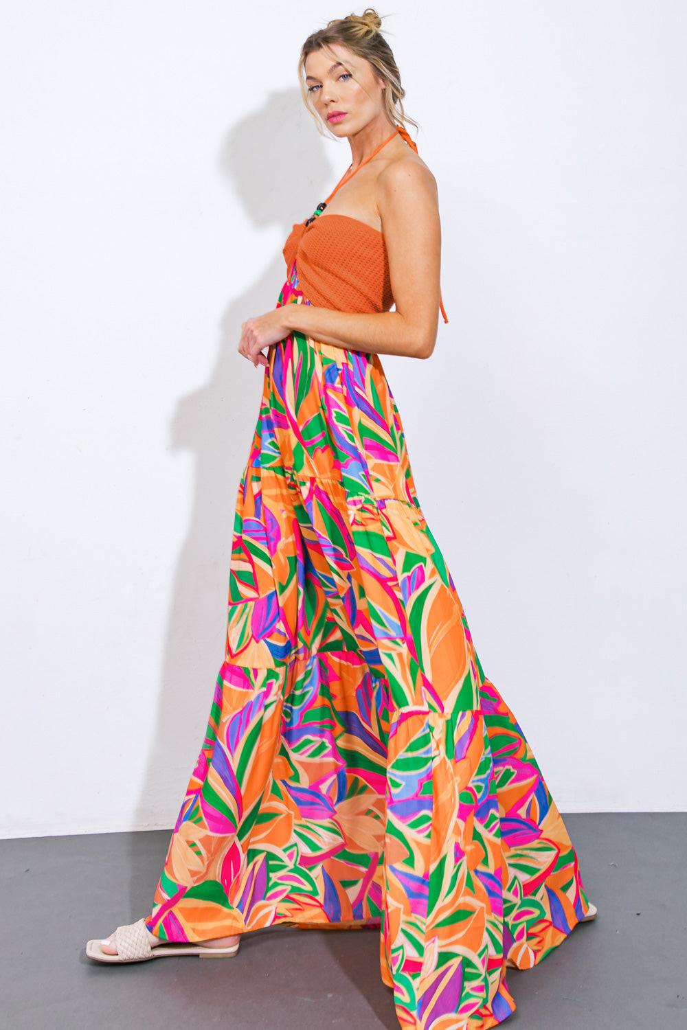 Into the Thick of it Combination Midi Dress