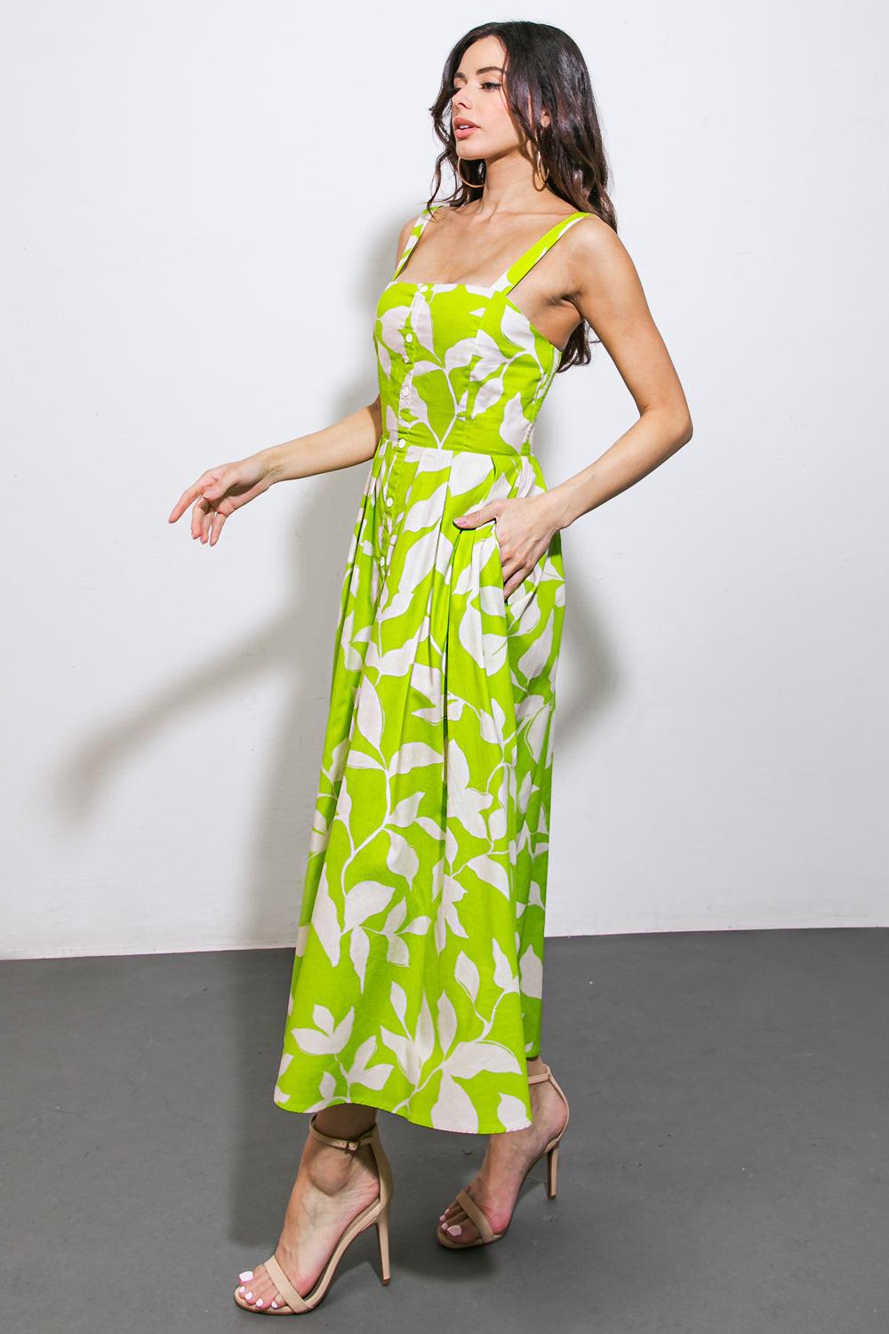 A Passionate Heart Woven Midi Dress