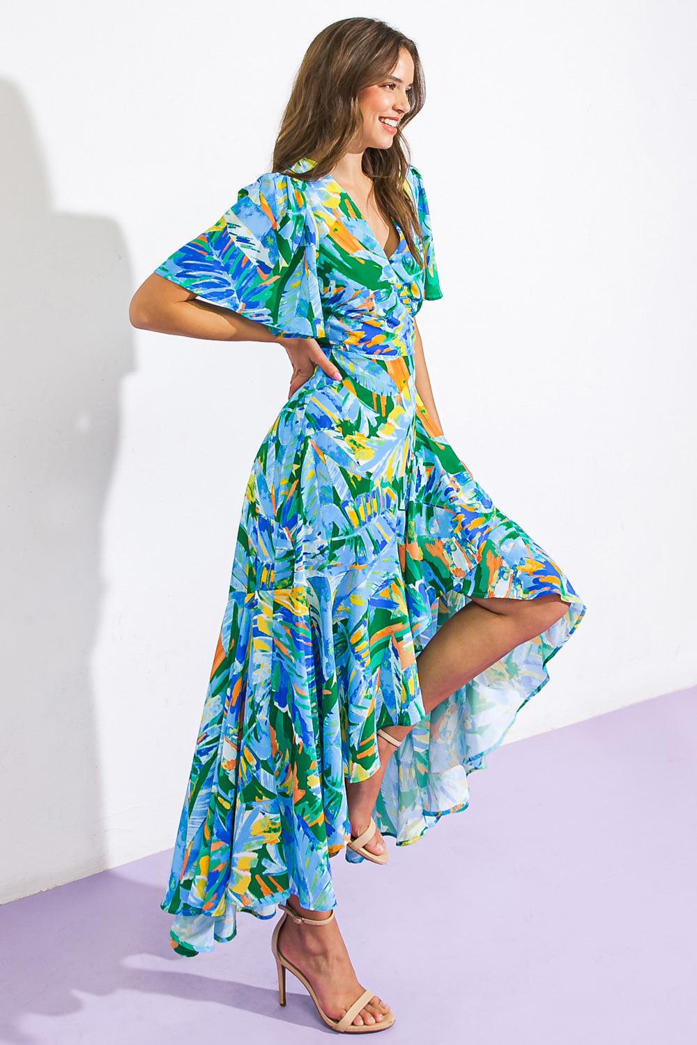 Unexpected Surprise Woven Hi-lo Dress