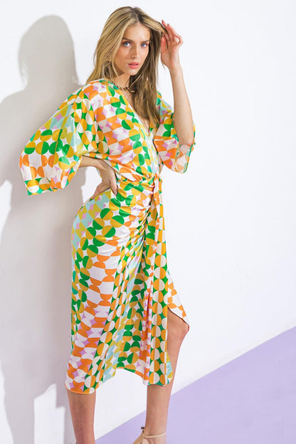 Best Impressions Woven Satin Midi Dress