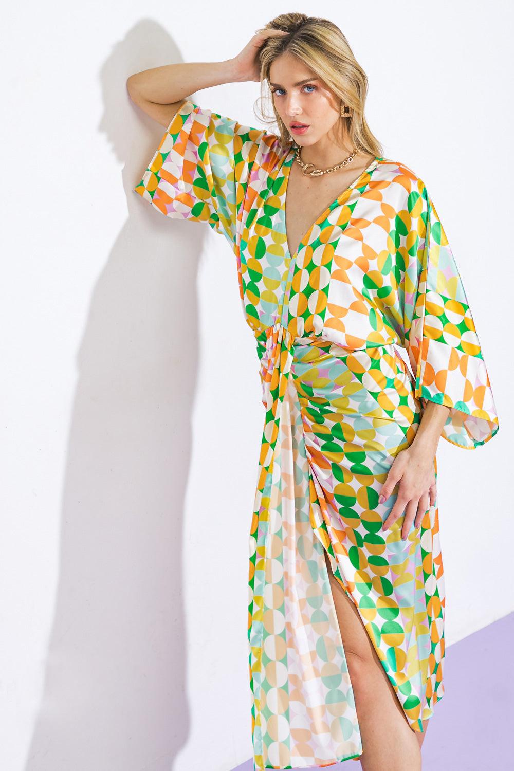 Best Impressions Woven Satin Midi Dress