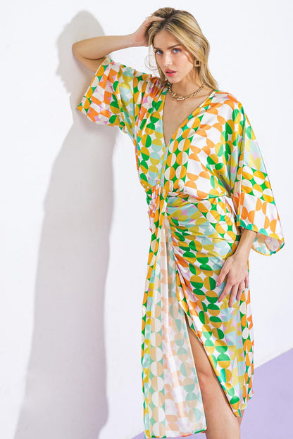 Best Impressions Woven Satin Midi Dress