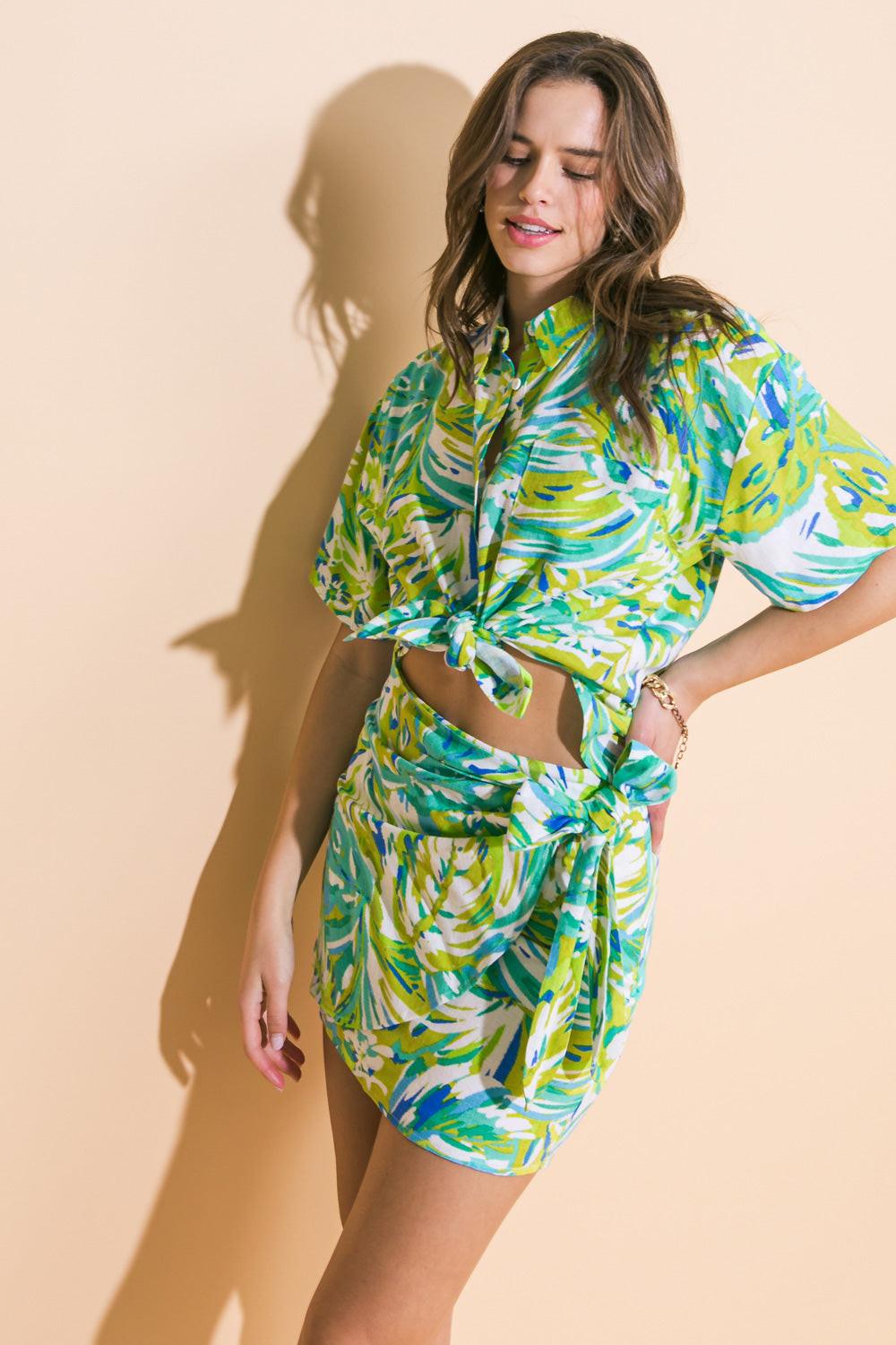 Splash Around Woven Mini Skirt