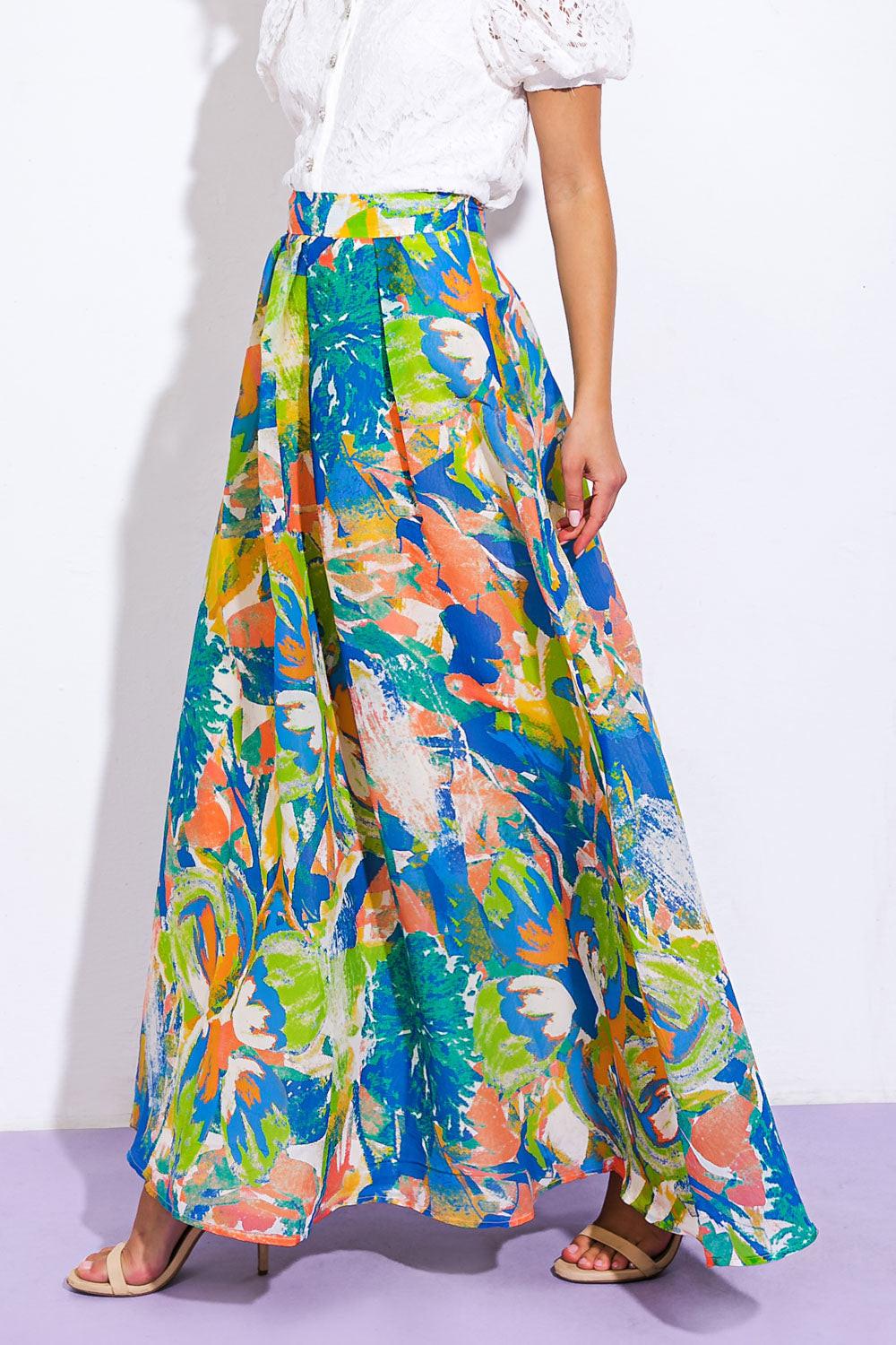 Coastal Chic Woven Maxi Skirt
