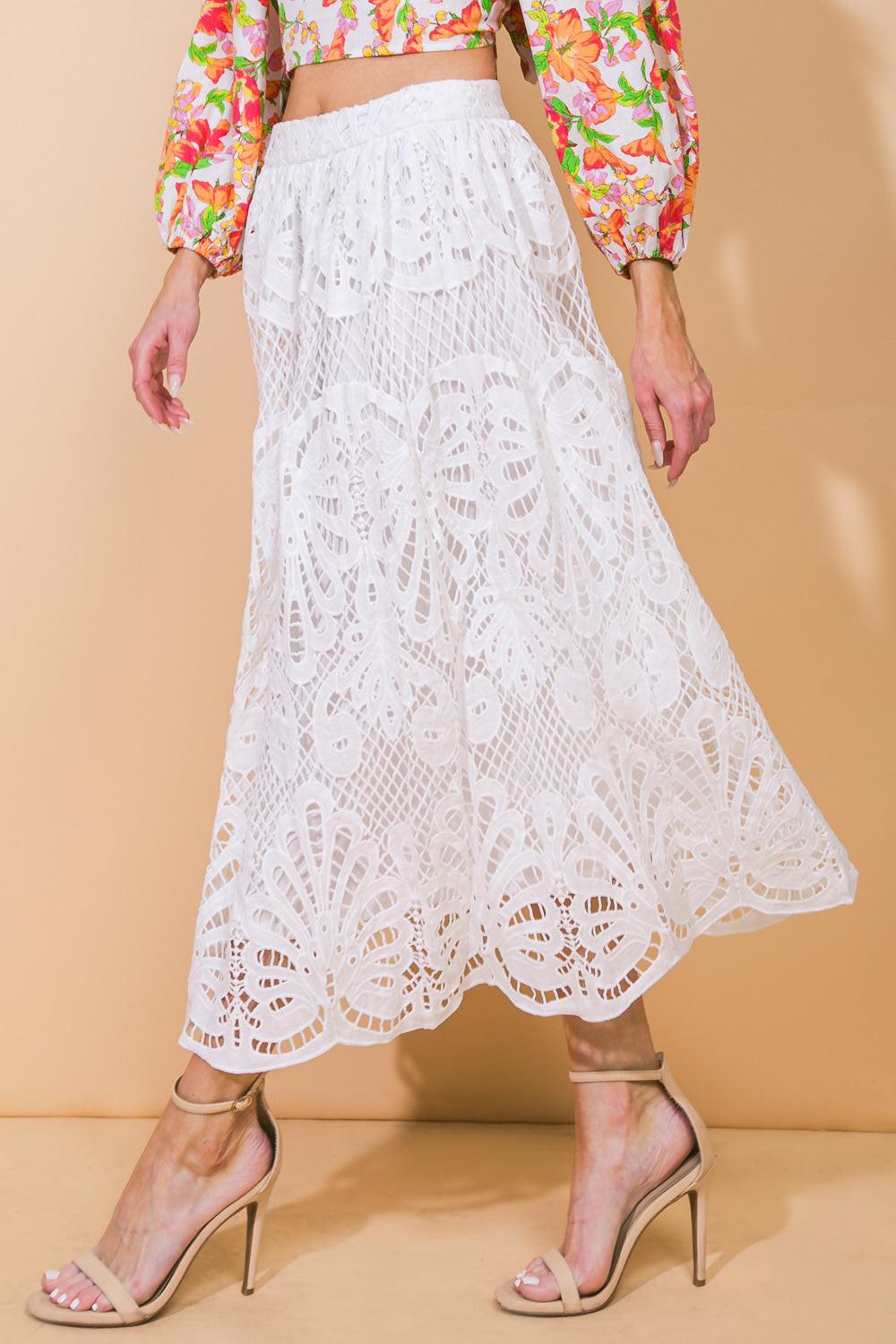 Dreamy Nights Woven Midi Skirt