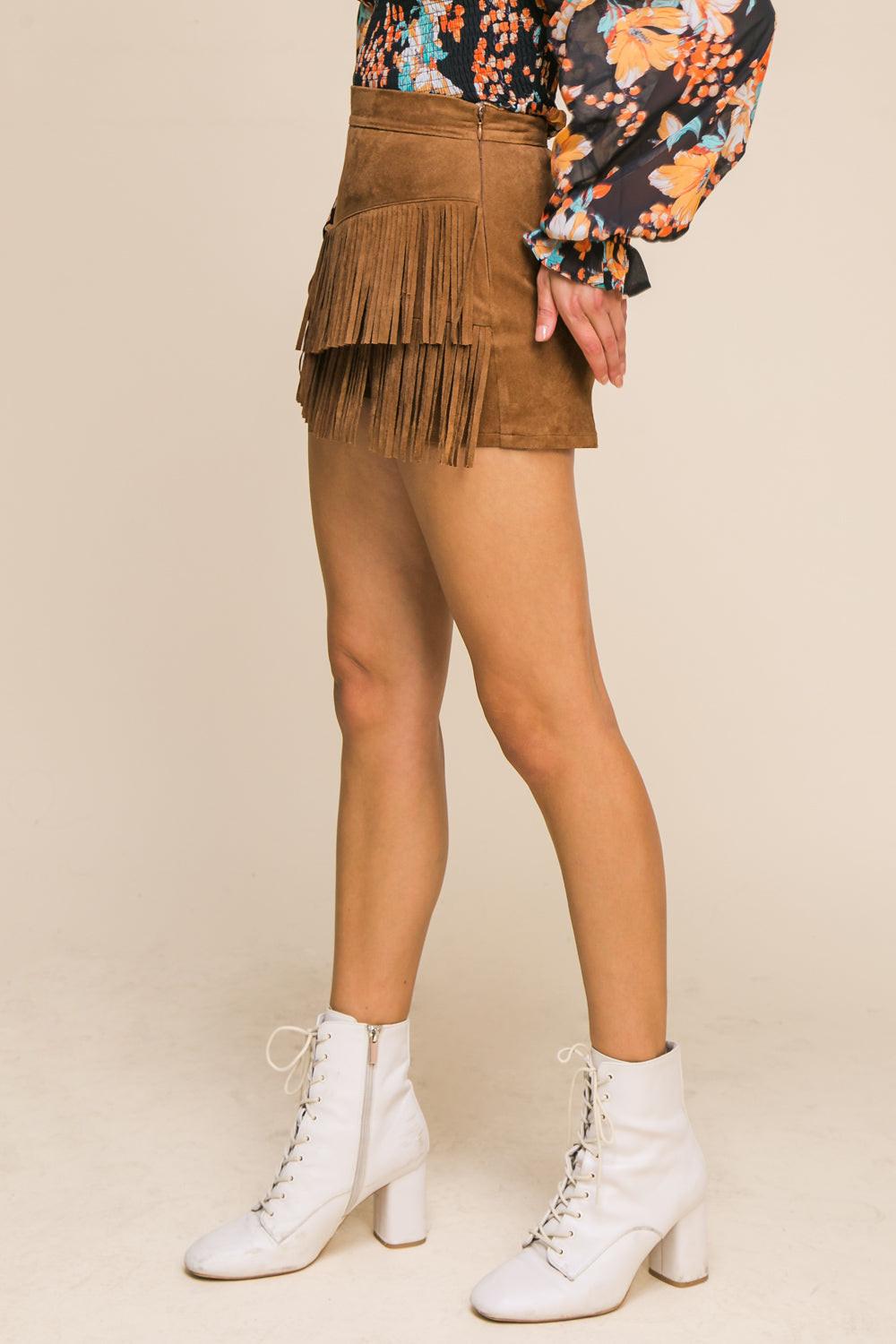 Make Some Plans Suede Skort