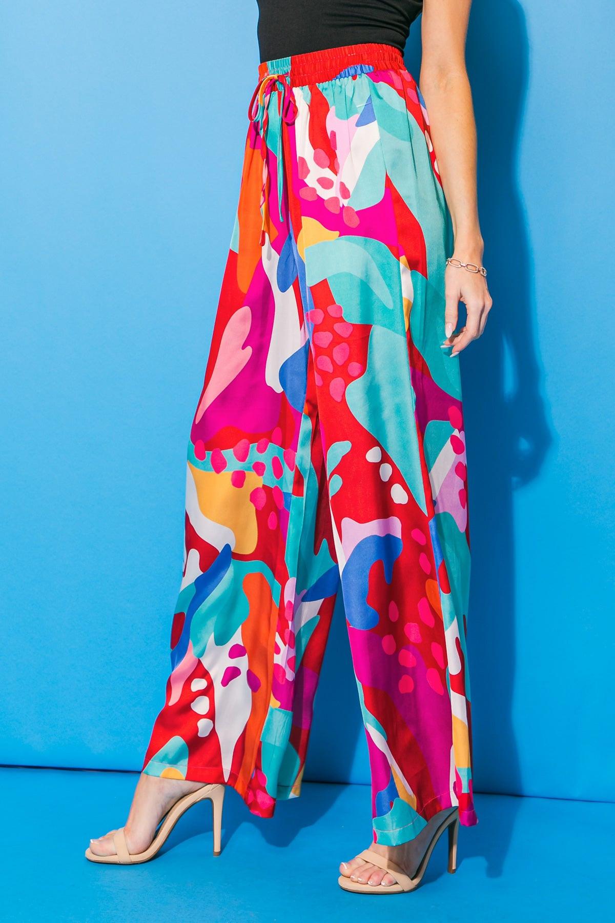 Cancun Getaway Satin Pants