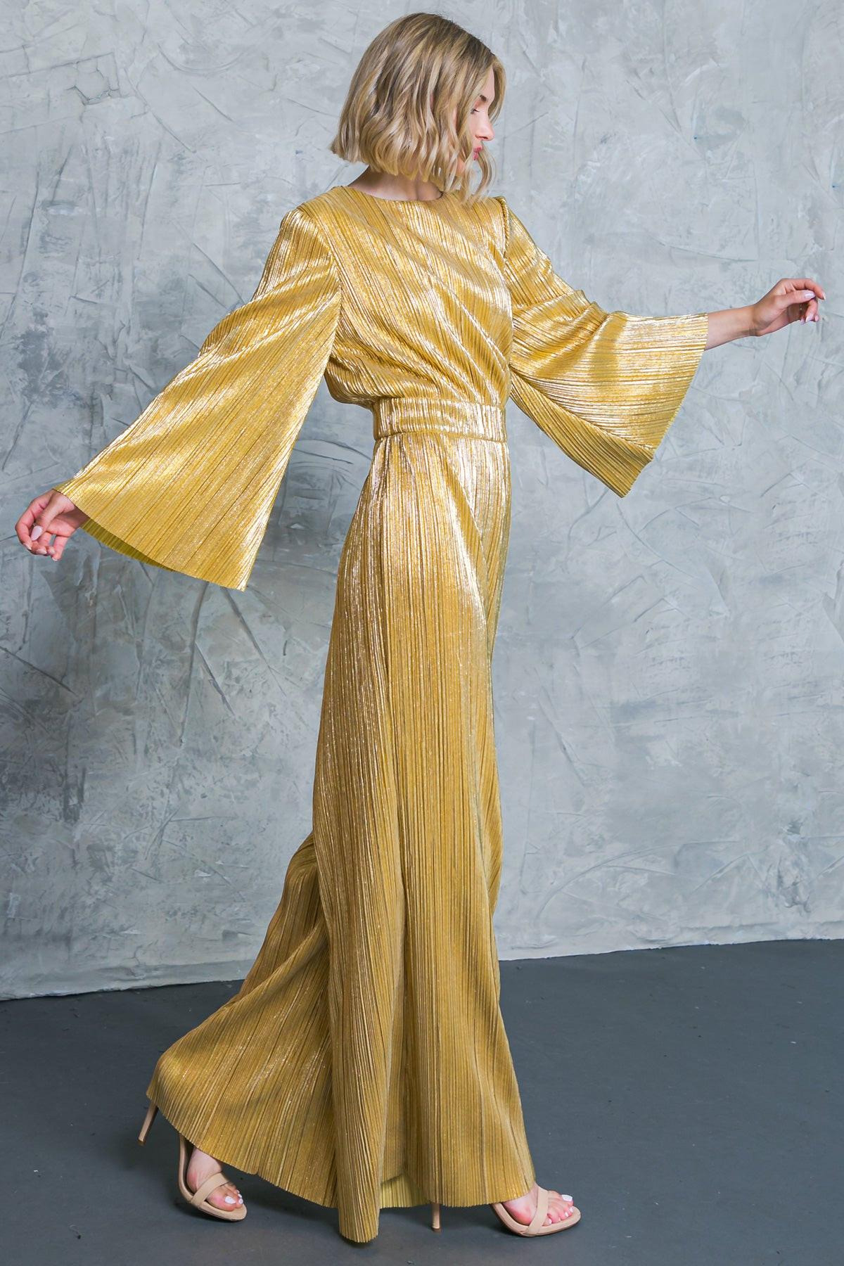 Dare to Dazzle Plisse Jumpsuit
