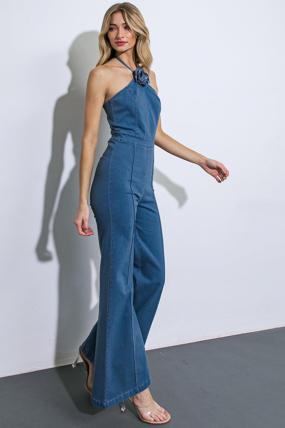 Call Me Lovely Denim Jumpsuit