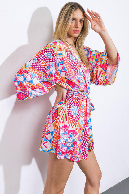 In the Leaves Woven Romper