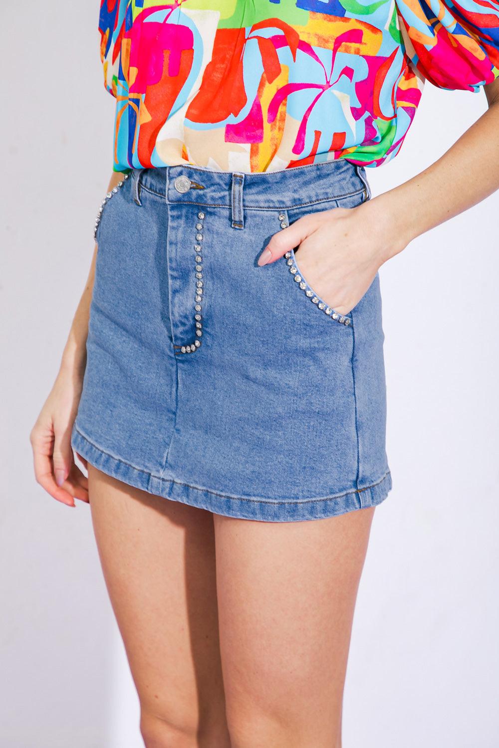 Sunny Romance Denim Skort
