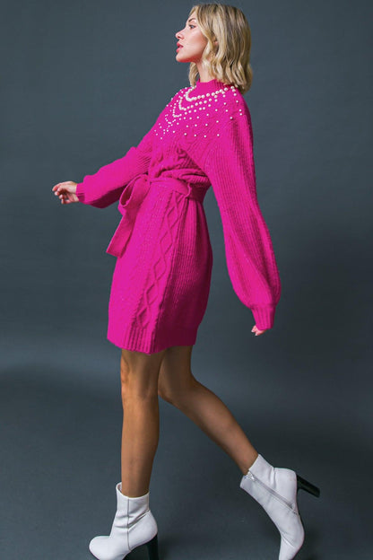 Bring the Vibes Sweater Mini Dress