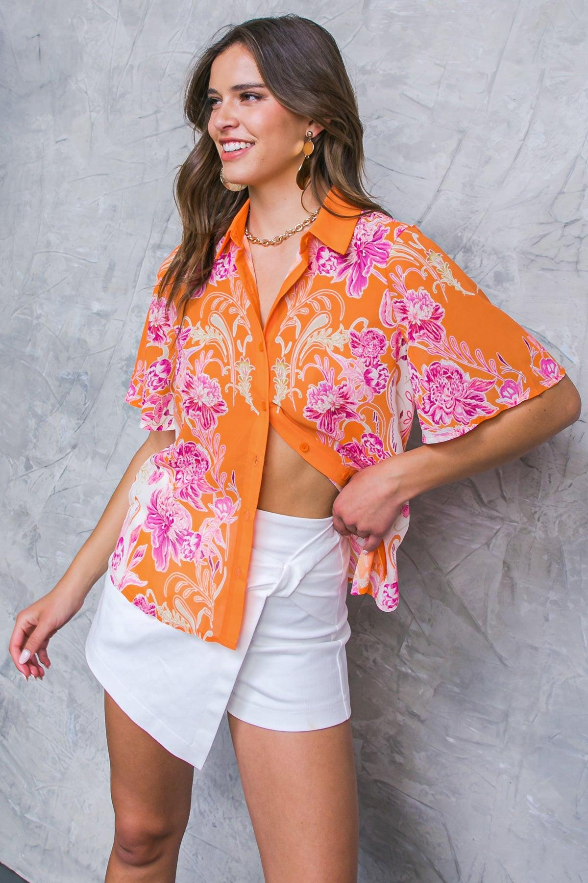 Flourishing Dreams Woven Top