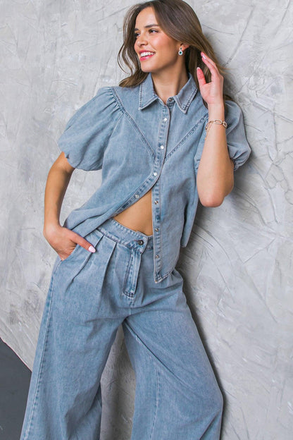Be My Baby Acid Washed Top