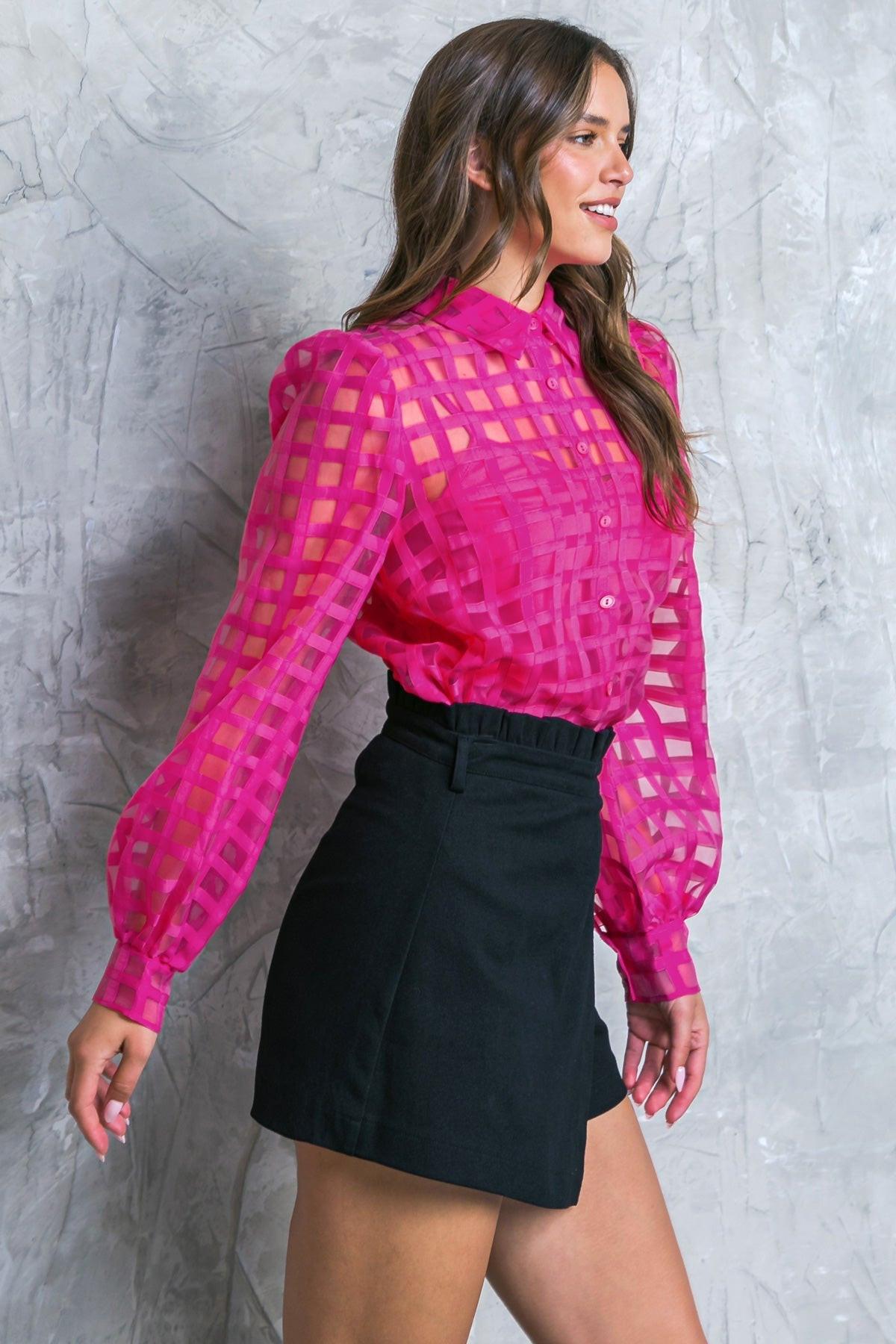 Fluttering on Woven Top