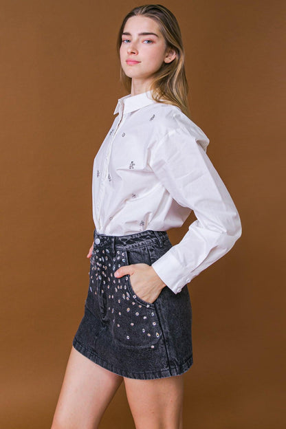 Hit or Miss Poplin Shirt