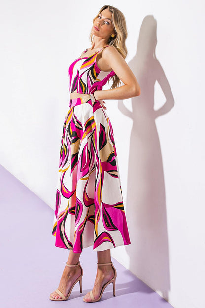 Cocktail Club Woven Twill Top and Skirt