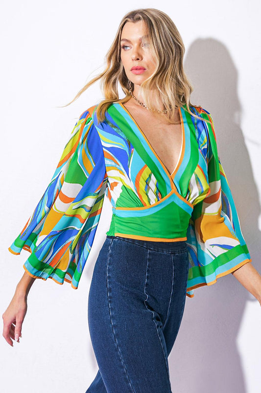 We Belong Together Woven Crop Top