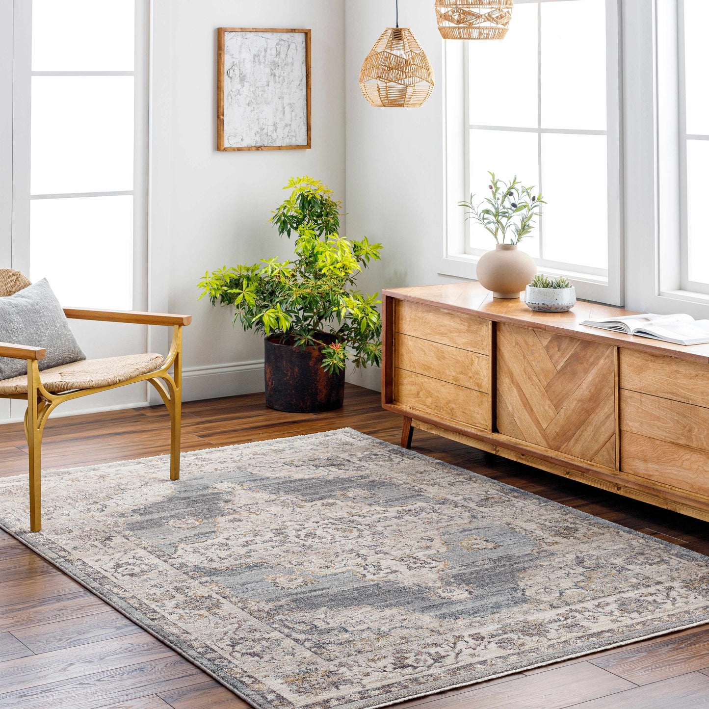 Crea Gray Zola Area Rug - Clearance