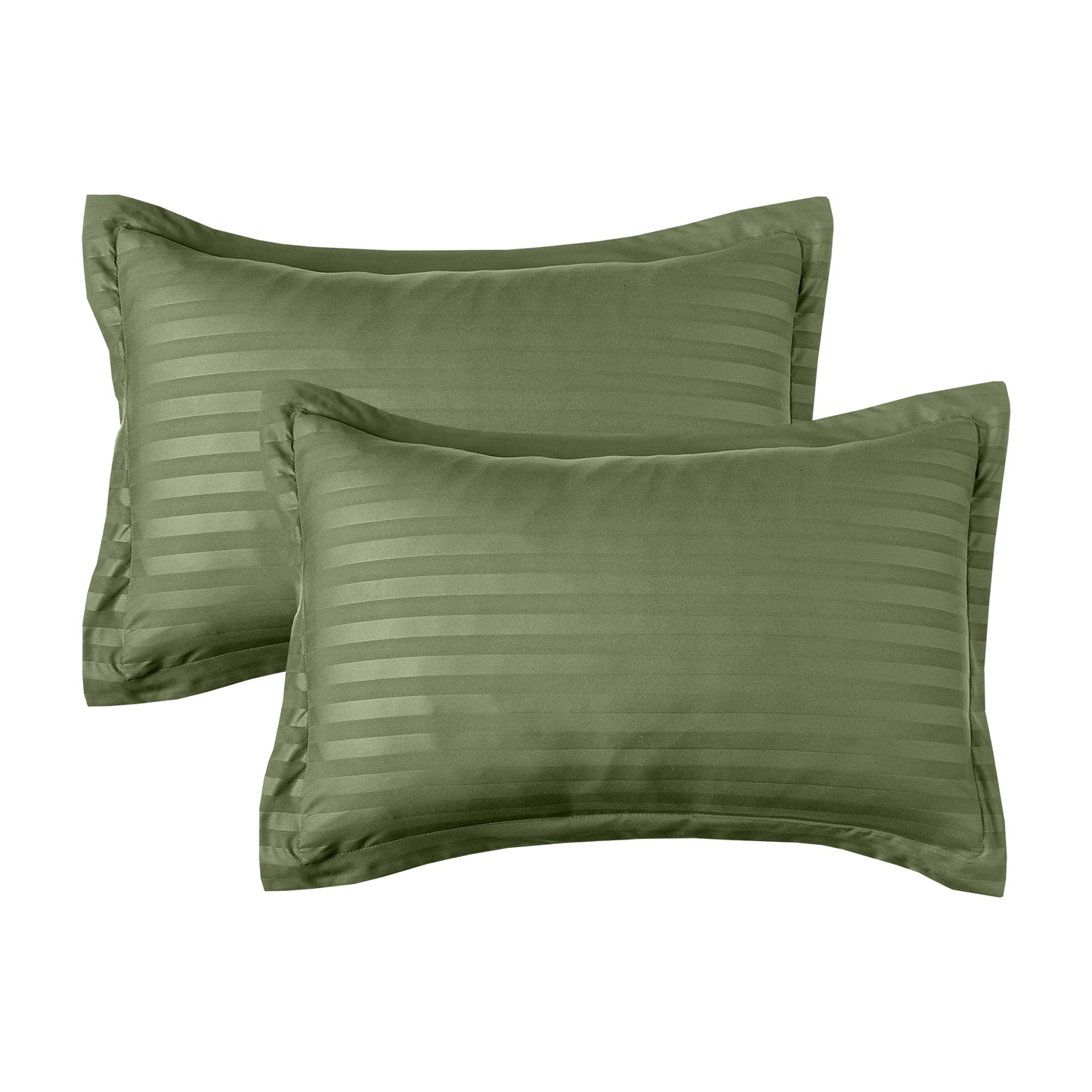 Elegant Comfort 8-Piece Dobby Stripe Comforter Set - Includes 4-Piece Sheet Set with Double Sided Storage Pockets