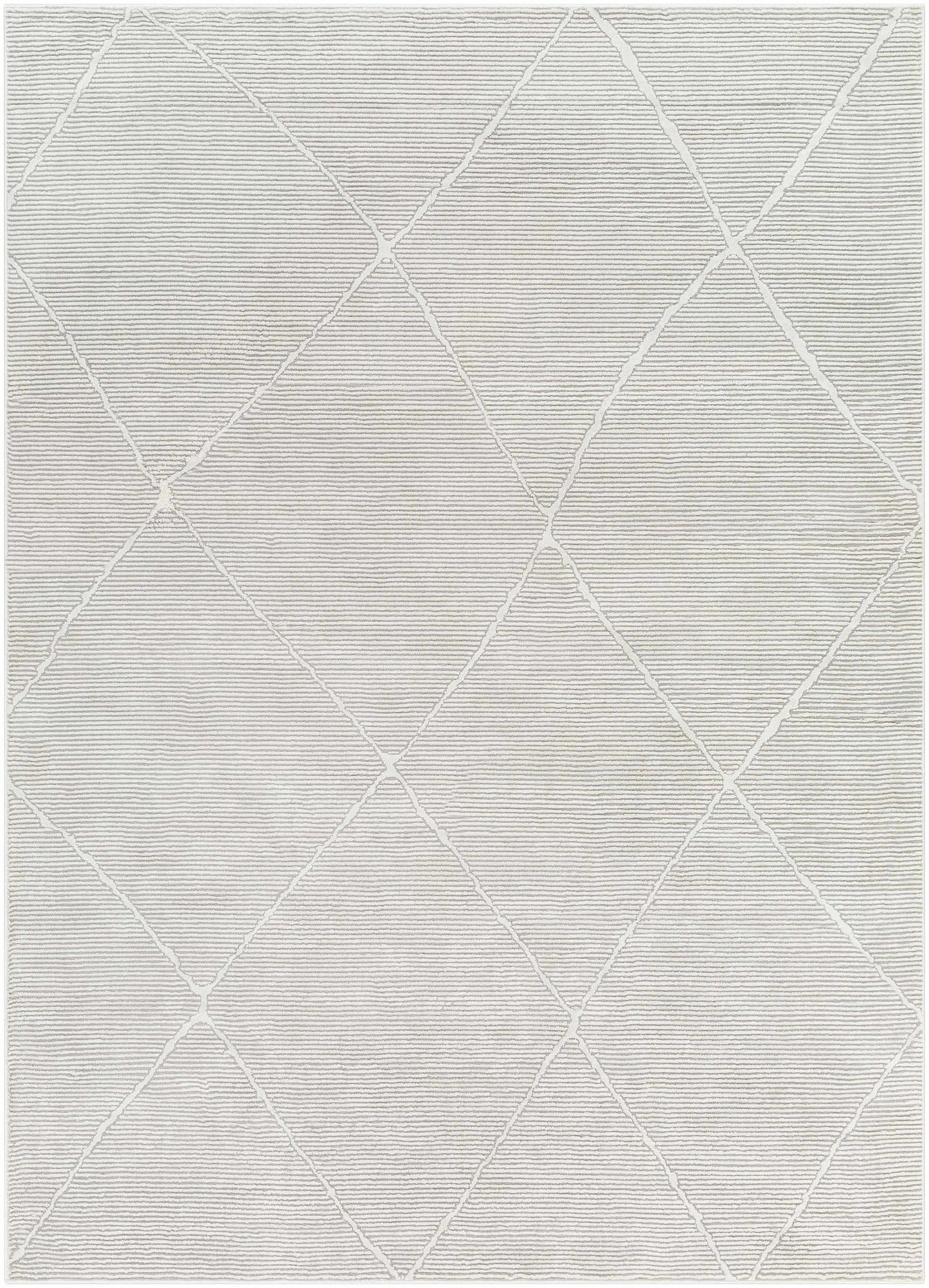Aldis Grey Plush Textured Washable Rug - Clearance