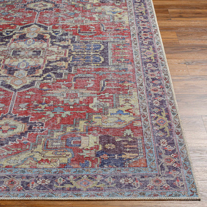 Reza Red Washable Rug - Clearance