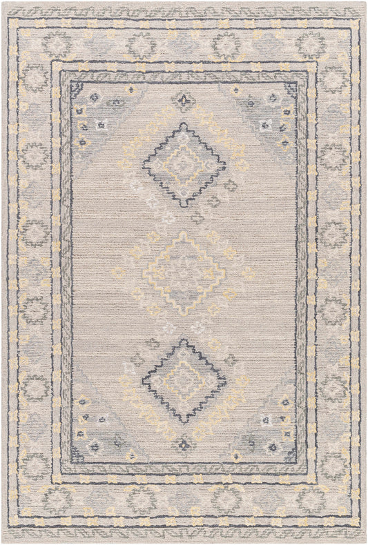 Alena Gray Wool Blend Area Rug - Clearance