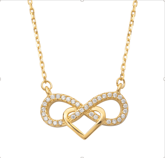 Gold Infinity Heart-
