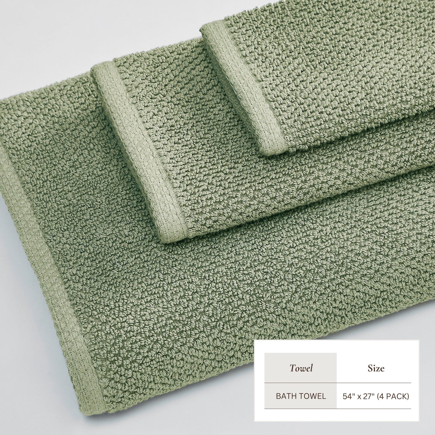 Cotton Textured Bath Towel Set - Acacia Collection