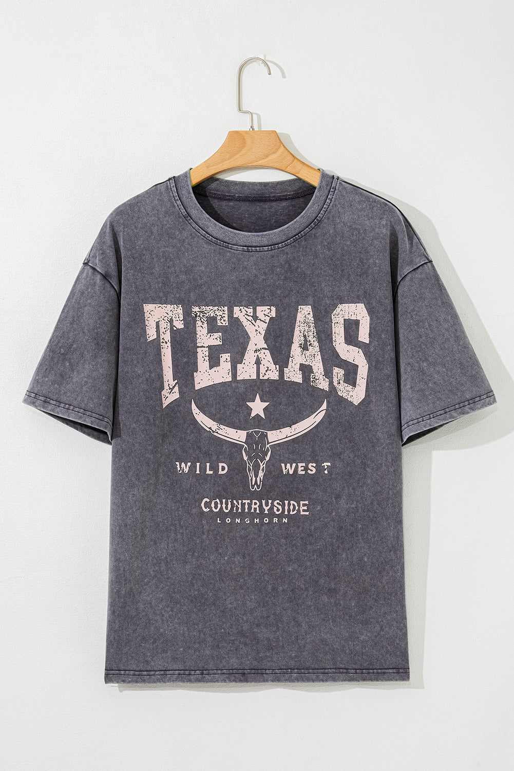 Georgia Wash Oversized T Shirt - Medium Gray / L - 12/14