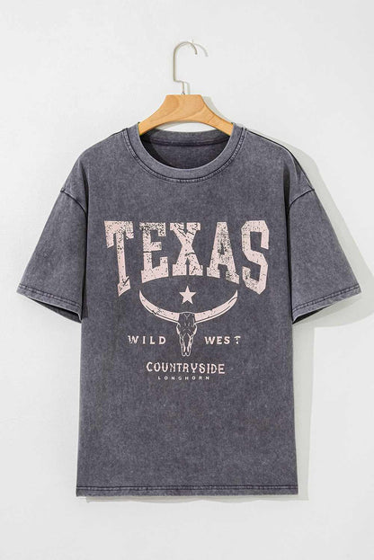 Georgia Wash Oversized T Shirt - Medium Gray / L - 12/14