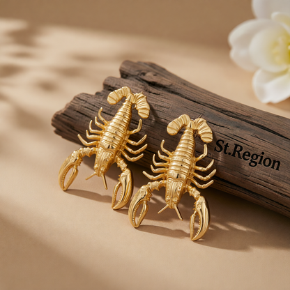 Goldtone Lobster Dangle Earrings
