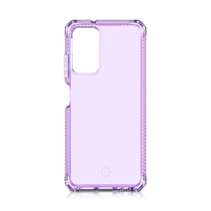 Itskins Spectrum Clear Protective Phone Case Compatible with Galaxy A03s, Slim Hybrid Case, Anti-Yellowing, and Heavy Duty Shockproof Cover, Military Phone Case | Light Purple