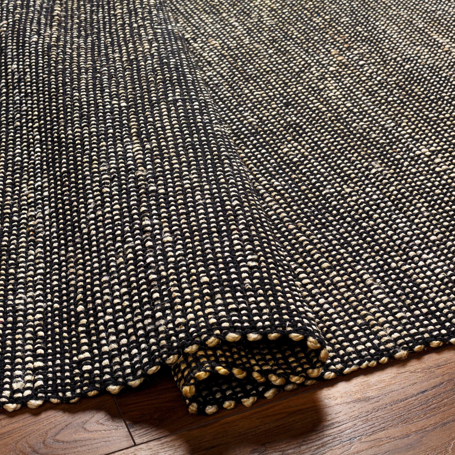 Byrne Black Jute Rug - Clearance
