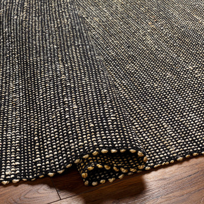 Byrne Black Jute Rug - Clearance
