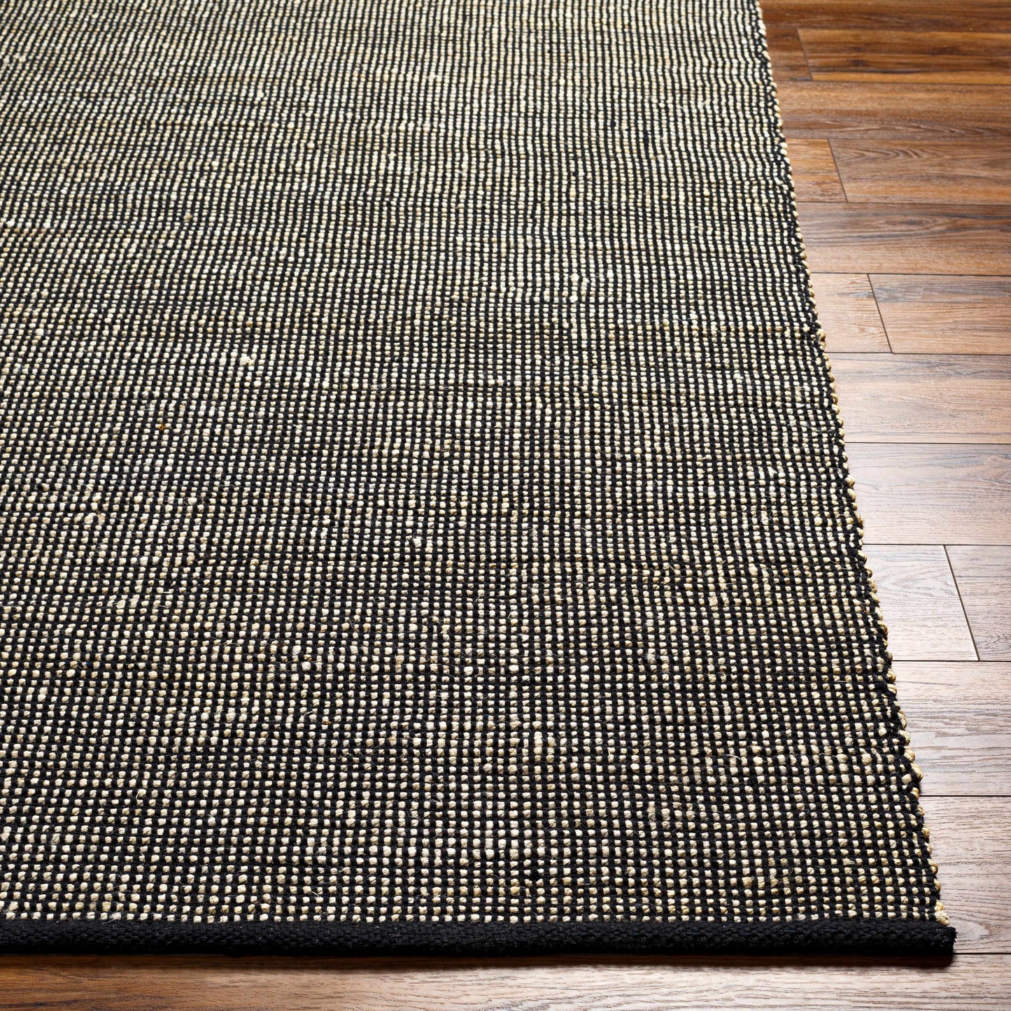 Byrne Black Jute Rug - Clearance