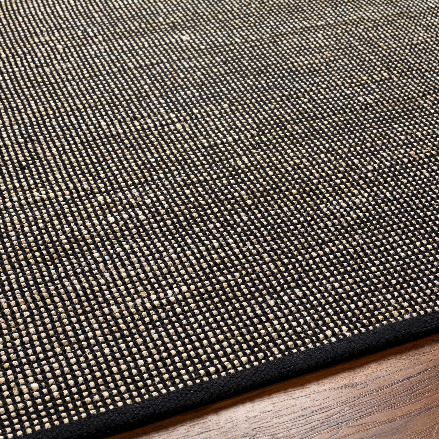 Byrne Black Jute Rug - Clearance