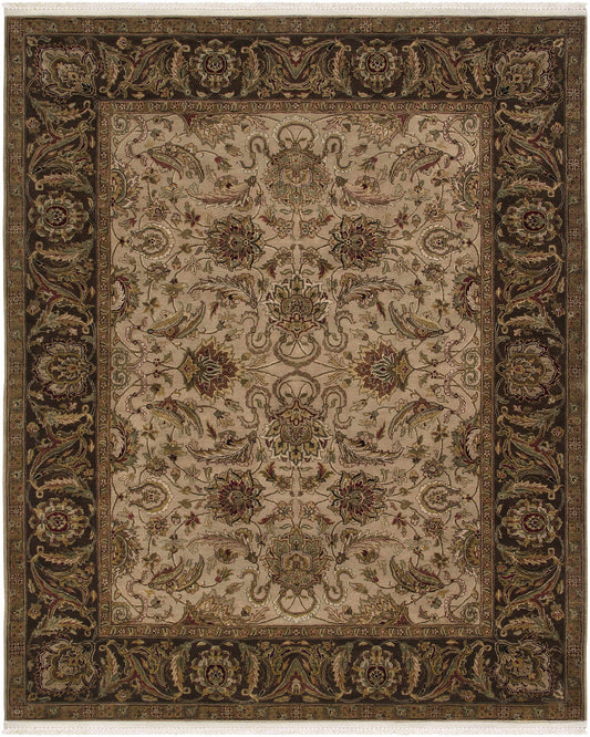 Necia Beige Damask Area Rug - Clearance